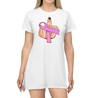 All Over Print T-Shirt Dress forget CANCER