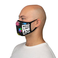 Fitted Polyester Face Mask good vibes only