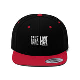 / FAKE LOVE Unisex Flat Bill Hat