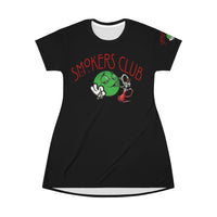All Over Print T-Shirt Dress THE SMOKERS CLUB