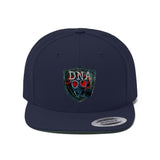 Unisex Flat Bill Hat DNA