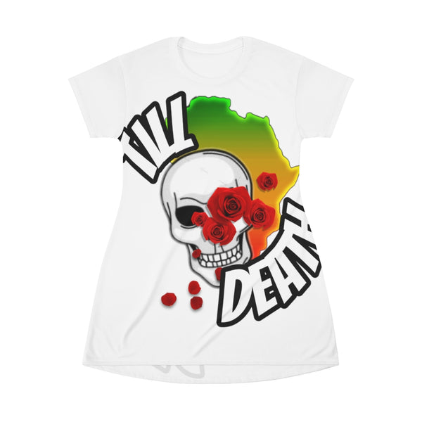 All Over Print T-Shirt Dress Till Death