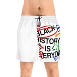 Men's Mid-Length Swim Shorts (AOP) KASHVILL BLACK HISTORY