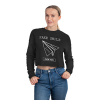 Women's Cropped Sweatshirt FAKE LOVE