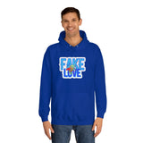 Unisex College Hoodie FAKE LOVE