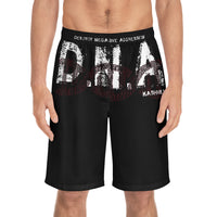 Men's Board Shorts (AOP) DESTROY NEGATIVE AGGRESSION D N A